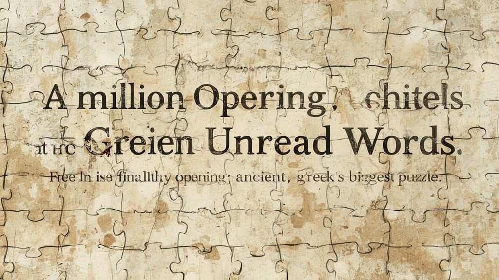 A Million Unread Words: AI Is Finally Opening Ancient Greek's Biggest Puzzle