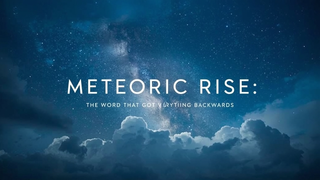 Meteoric Rise: The Word That Got Everything Backwards