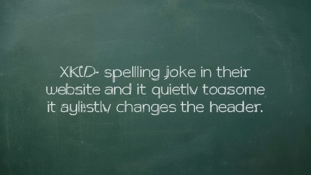 xkcd Hid a Spelling Joke in Their Website and It Quietly Changes the Header